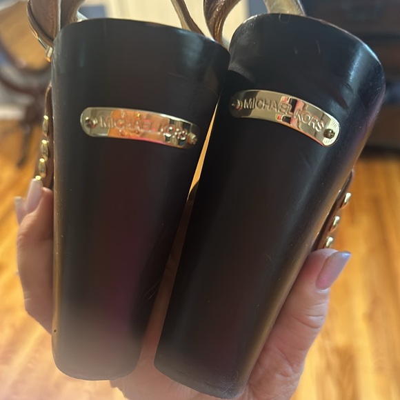 Michael Kors Platform Shoes - Like New - Sz8 Wood Wedge / Slingback - - Picture 5 of 6